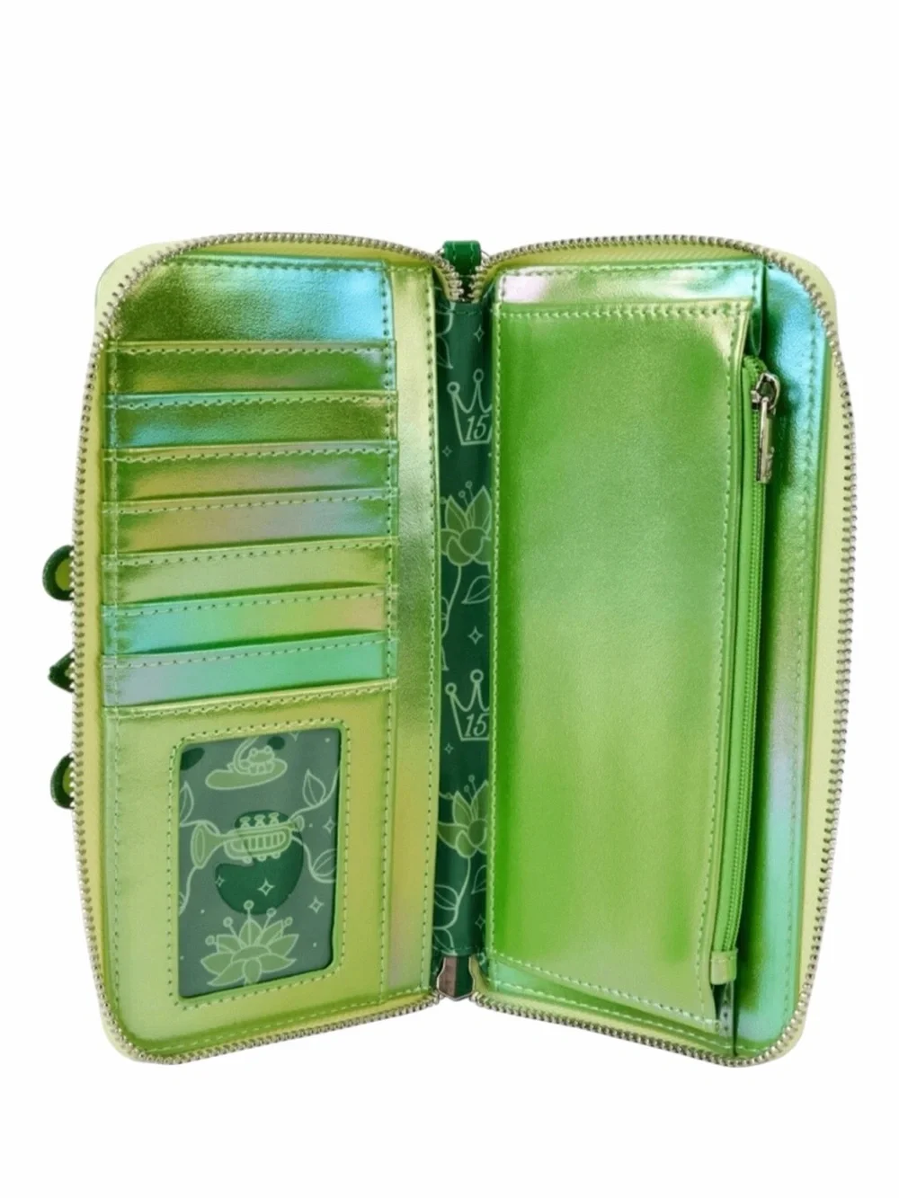 Loungefly Disney Princess & The Frog Tiana Shiny Iridescent Wristlet Wallet NWT
